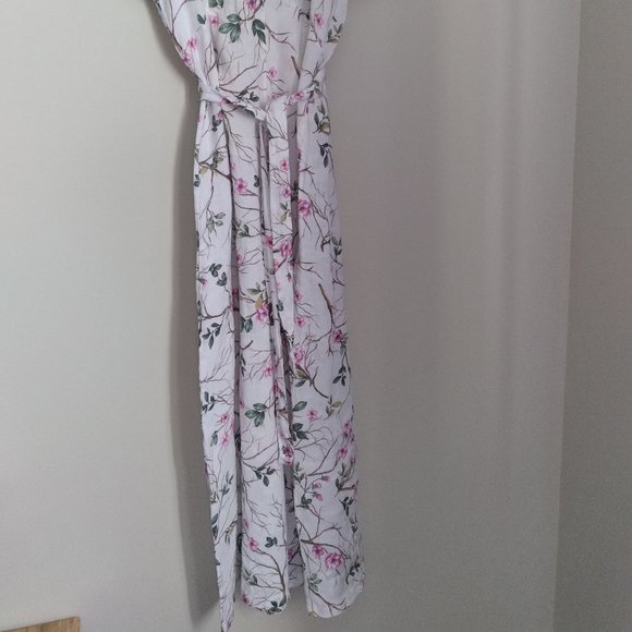 Pretty Piazza Del Tempio Italy, Floral Linen Jumpsuit Size XS - Picture 2 of 11